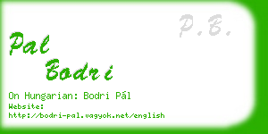 pal bodri business card